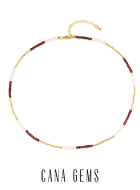 CANA GEMSPD0664 鸿运双拼项链 时尚百搭天然珍珠颈饰