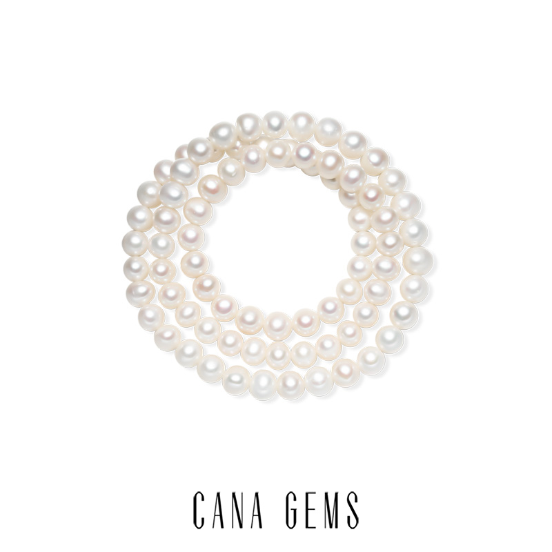 CANA GEMS PD0655 三圈弹力绳珍珠手串 简约气质百搭女珍珠手串