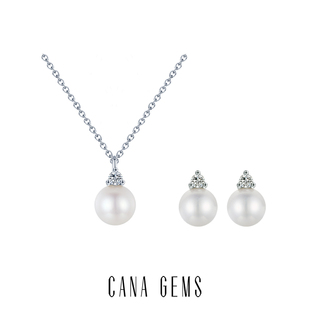 PD0355 珍珠项链耳钉高级感轻奢小众饰品 CANA GEMS戴妃纪念款