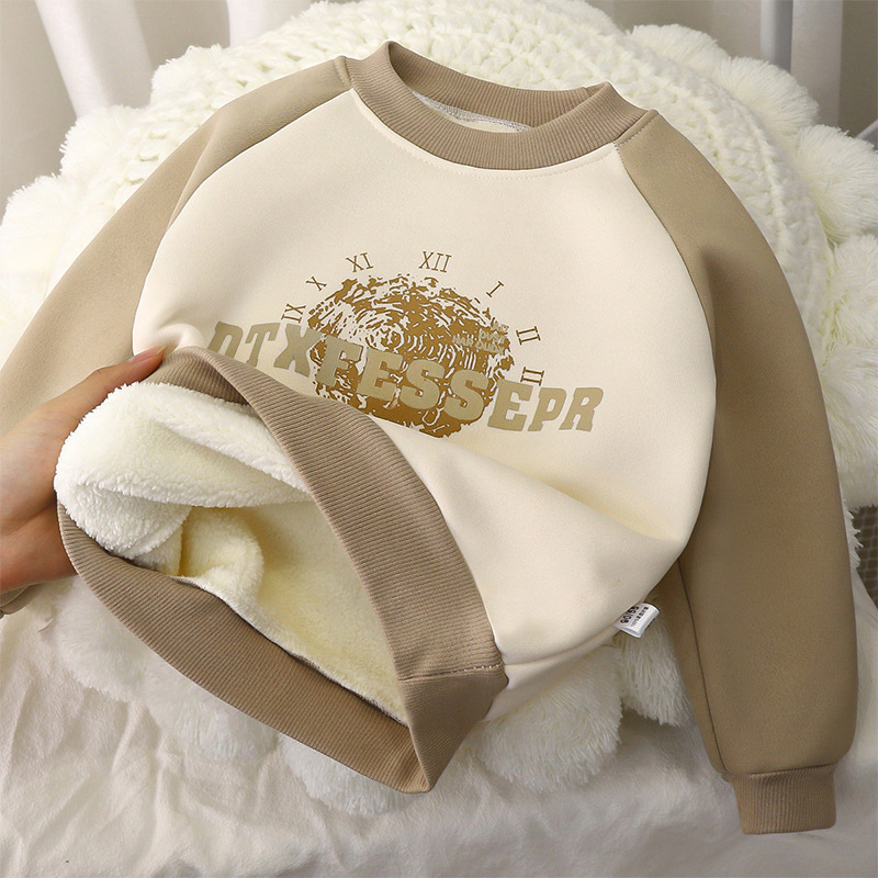 跨境儿童裤子加厚加绒冬季新款男童保暖裤宝宝运动裤外穿卫裤卫衣