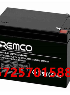 REMCO蓄电池RM12-12电梯医疗消防设备直流屏UPS电源用12V12AH电池