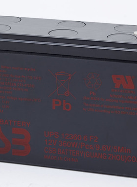 CSB正品蓄电池UPS12360W 6F2 消防主机 UPS电源 电梯  监控12V6AH