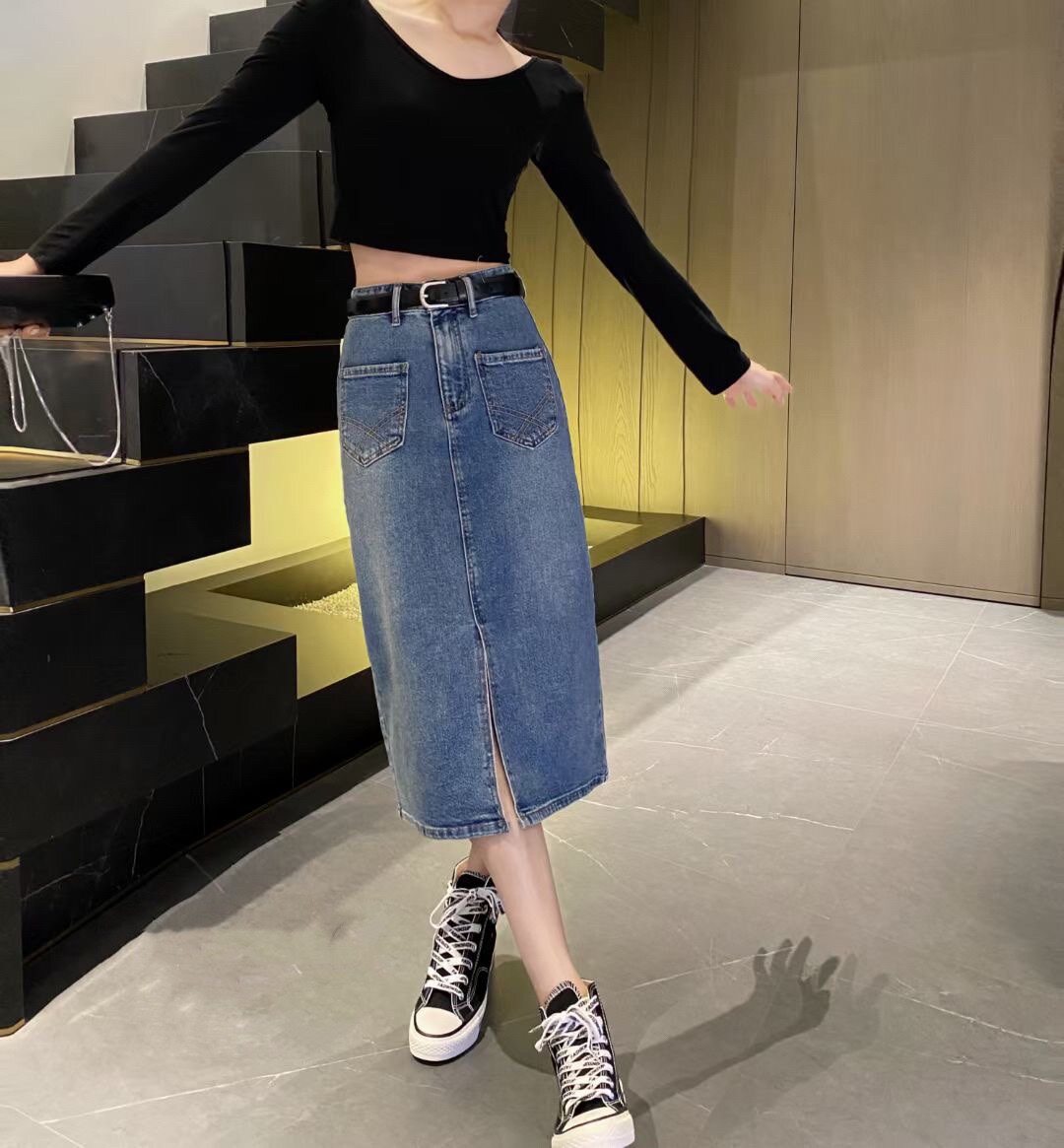 牛仔裙简约潮流百搭潮现货清凉美