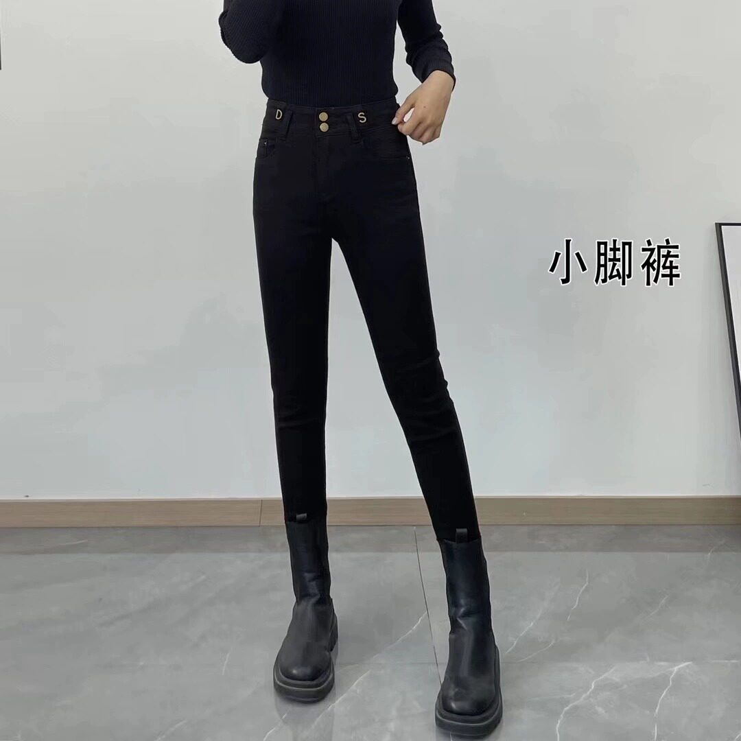 抓绒牛仔裤2025秋冬小脚92cm百搭