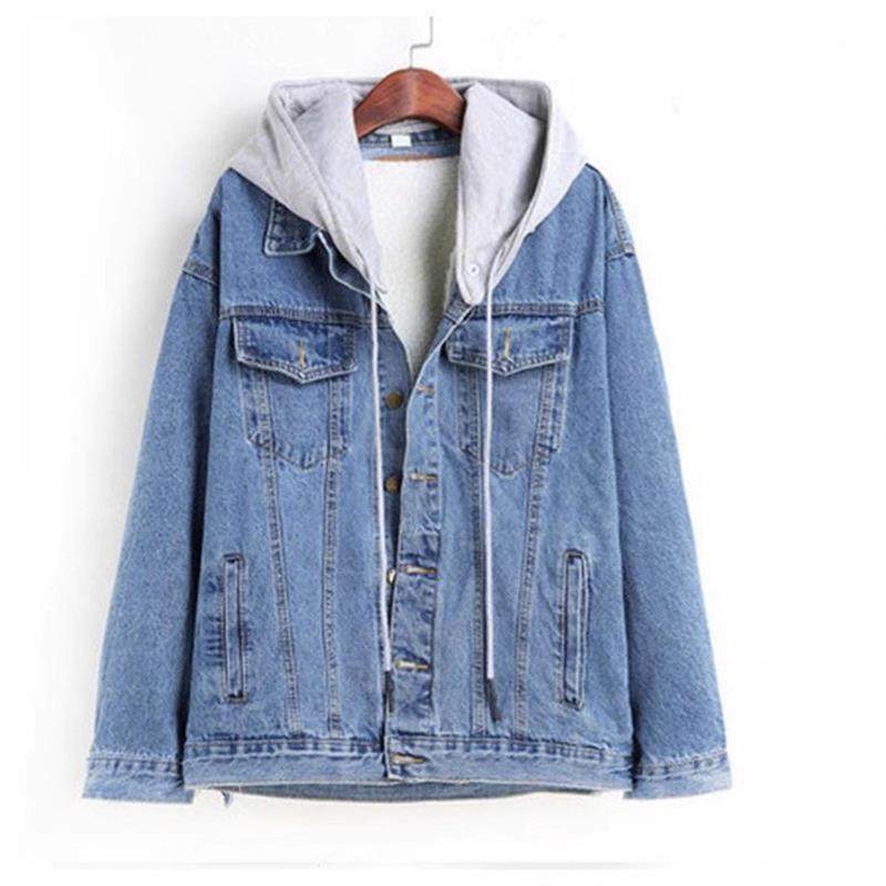 新款牛仔外套女秋冬季宽松加绒加厚大码保暖洋气中长款外穿上衣女