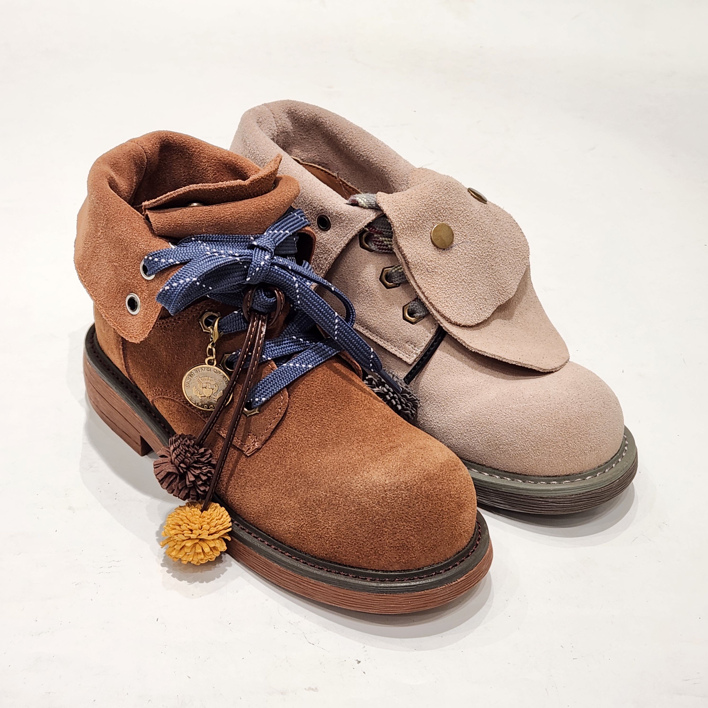 998989磨砂牛皮内里单特价清版圆头厚底短靴马丁靴机车靴