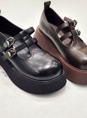 28002特价清版厚底玛丽珍鞋浅口单鞋乐福鞋英伦