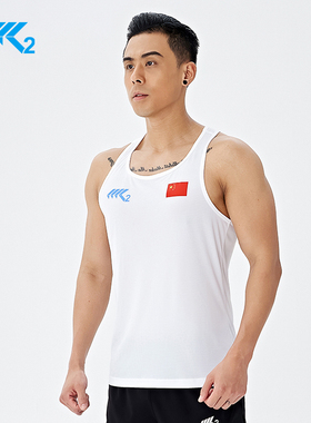 K2跑马拉松装备专业跑步背心男女速干健身服训练田径比赛运动上衣