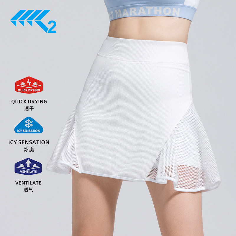 K2馬拉松跑步短裙防走光半身裙