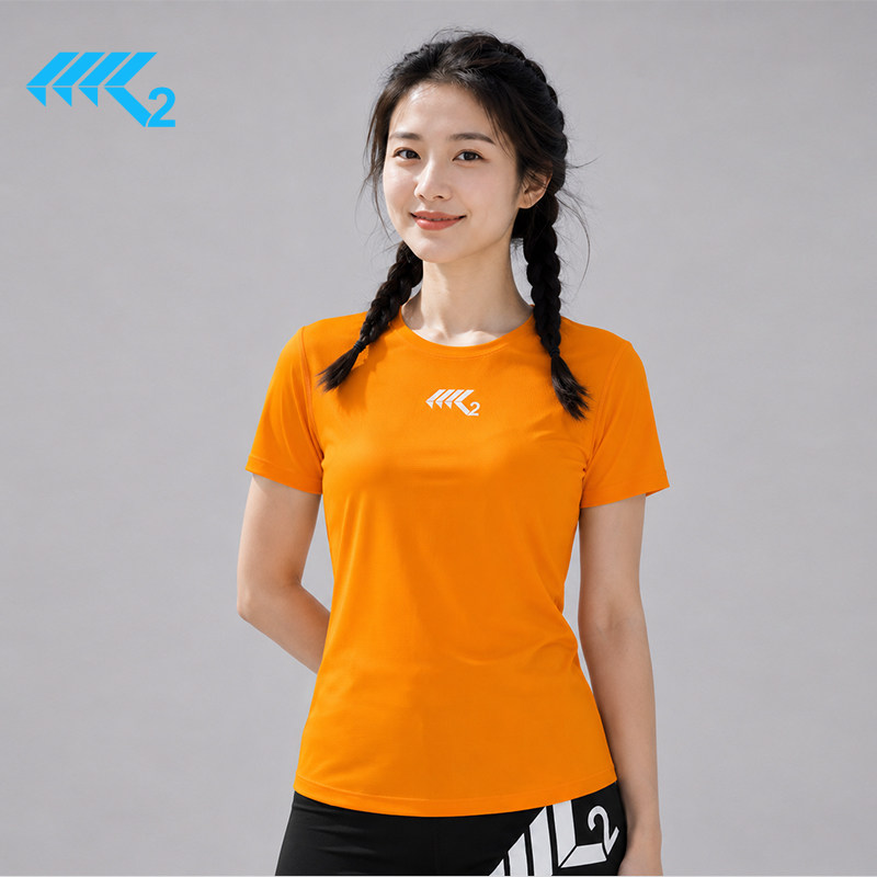 K2马拉松运动T恤女装上衣运动服专业训练服吸汗速干短袖健身服男