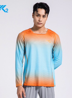 K2马拉松装备专业跑步T恤男女秋款运动上衣速干长袖健身运动服108