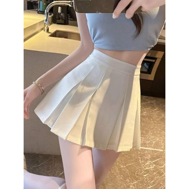 小个子西装半身裙黑色百褶裙女春秋性感裙超短裙高腰夏季裙子