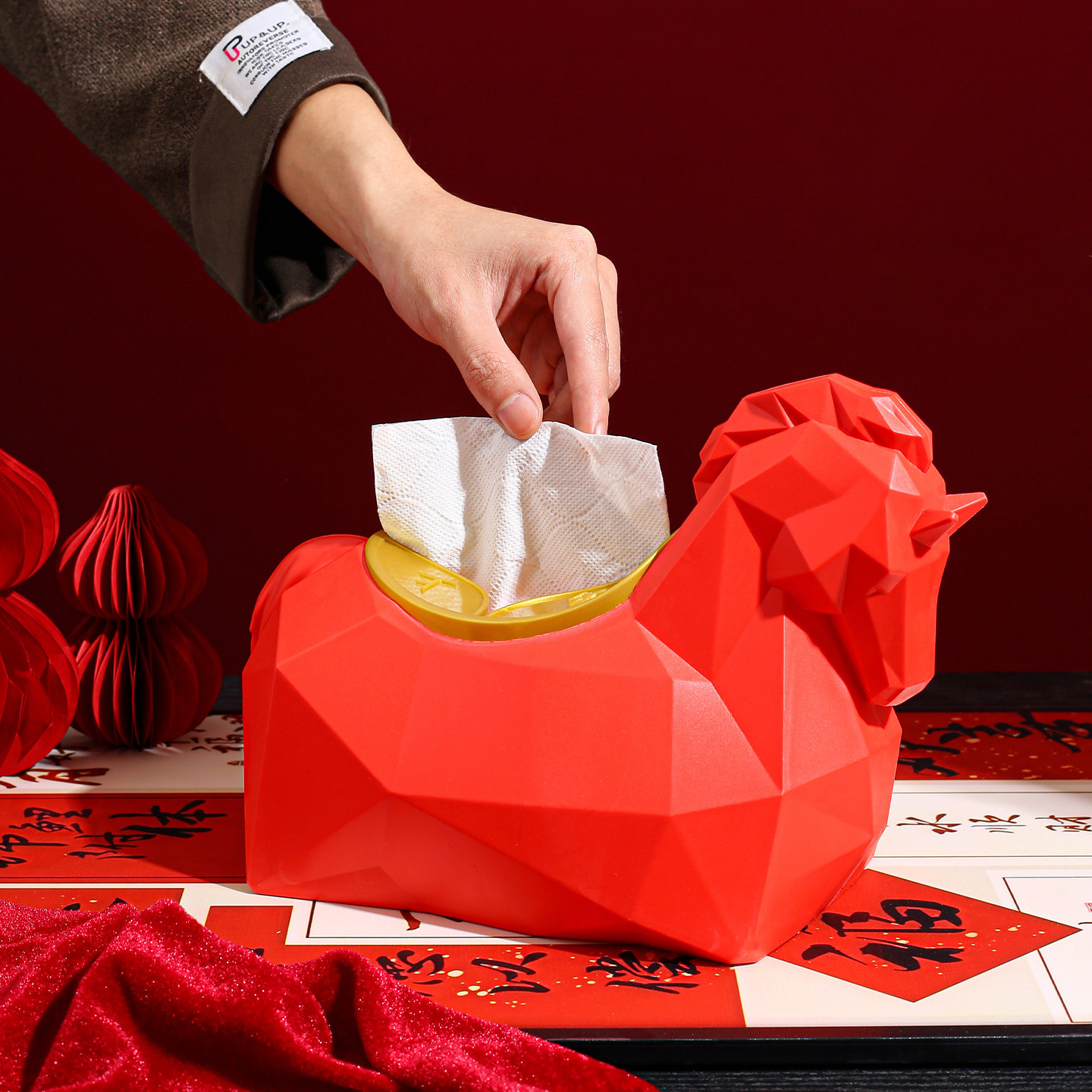 创意纸巾盒马上有钱抽纸盒新年马造型创意摆件桌面装饰纸巾收纳盒,家居饰品,装饰纸巾盒,淘宝优惠券,粉丝福利购,淘宝优惠卷