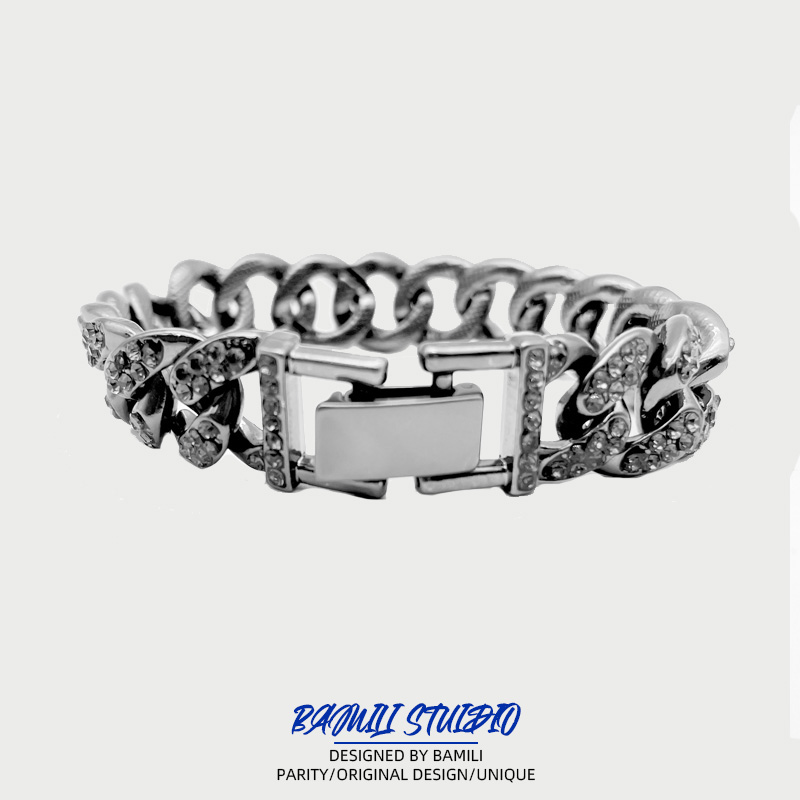 bamili回到未来古巴手链男满钻质感女情侣王嘉尔同款冷淡风配饰