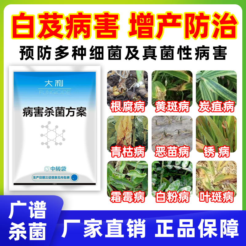 白芨锈病杀菌剂根腐病炭疽病黑斑叶斑病真菌黄叶死苗病害预防治疗