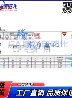 曲面手柄怡合达转动型外螺纹台阶型HAB81-M6/M8/M10/M12/M16!
