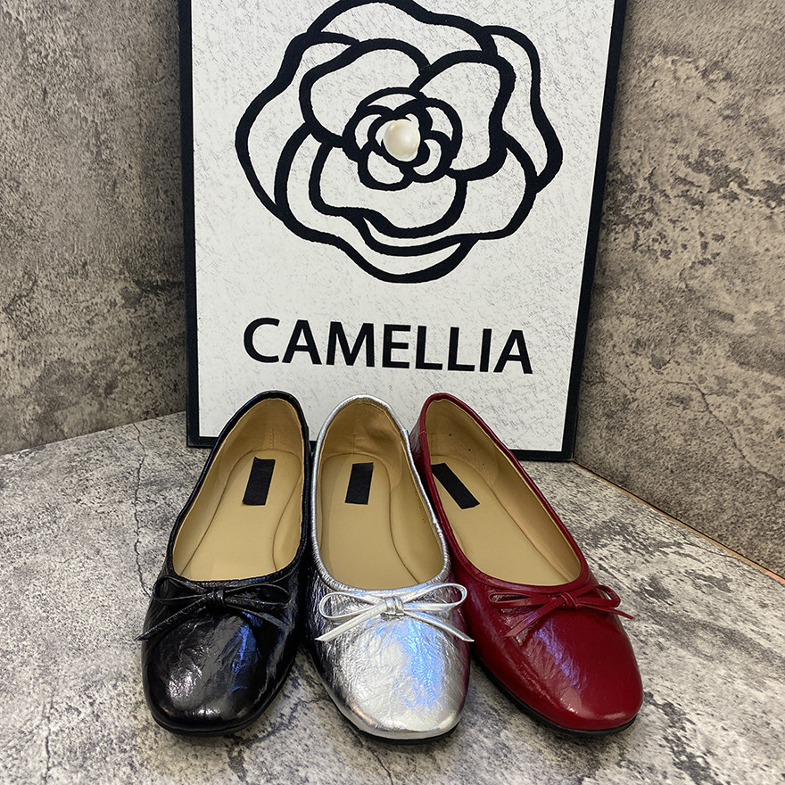 2026春季温柔风平底浅口单鞋女蝴蝶结芭蕾舞鞋一脚蹬奶奶鞋