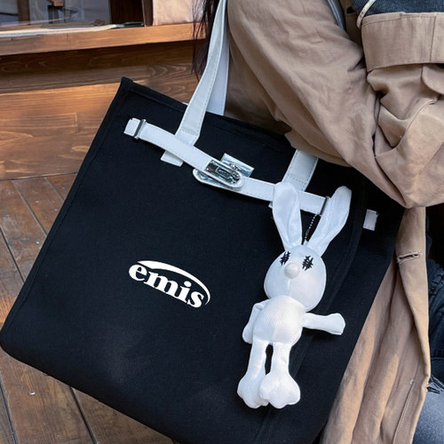 emis帆布包女大容量复古单肩包