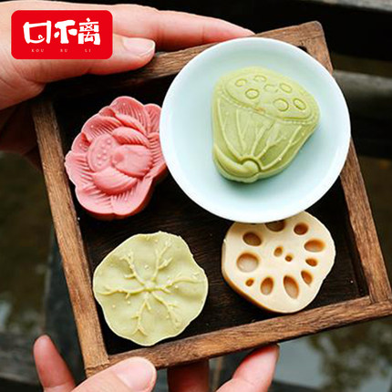 口不离西湖四宝绿豆糕杭州特产传统中式点心糕点好吃的零食排行榜