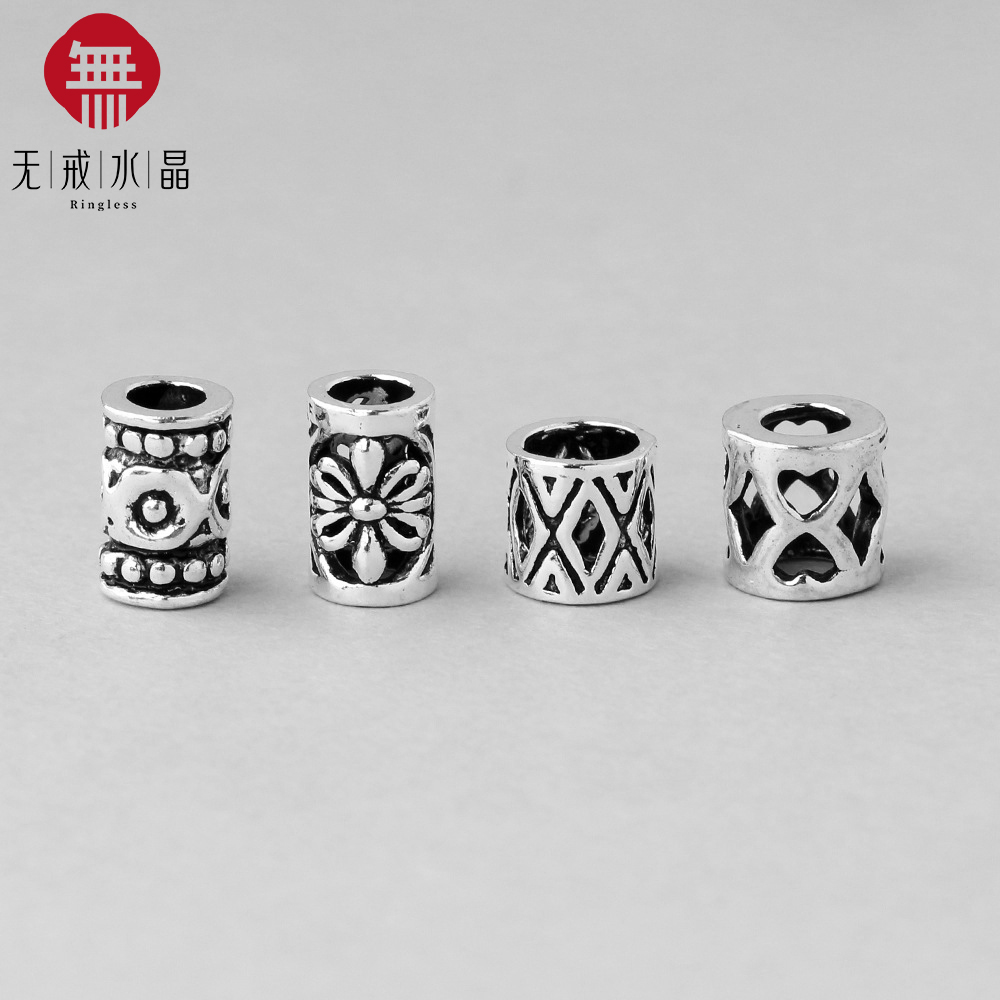 无戒纯银镂空隔珠桶珠