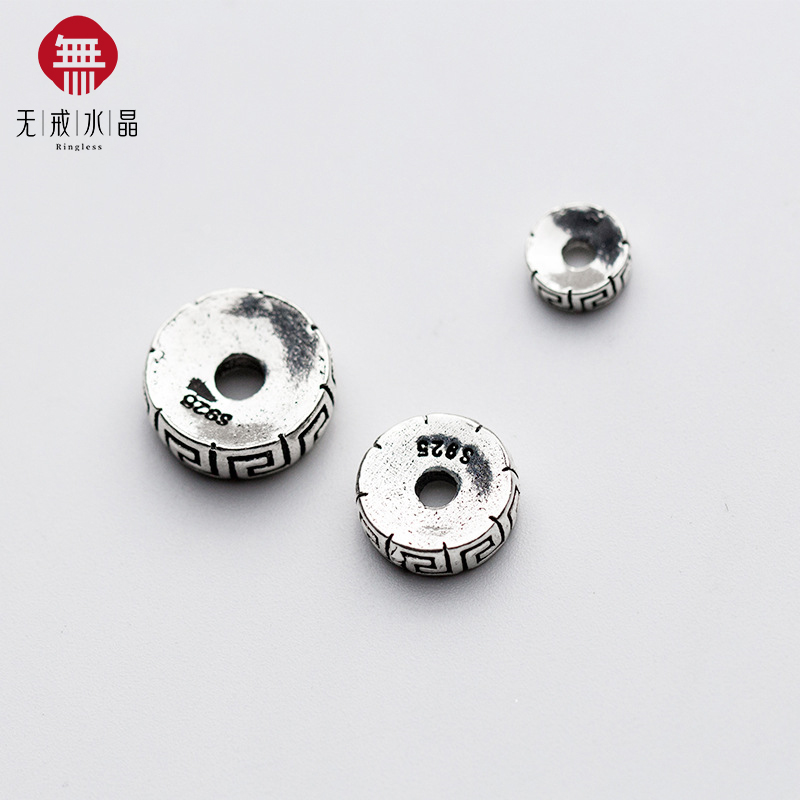 925银diy配件小银饰隔珠纯银