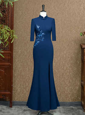 青竹丹枫-（隆佳秀走秀旗袍111919）