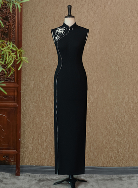 墨玉竹韵-（隆佳秀走秀旗袍112110）