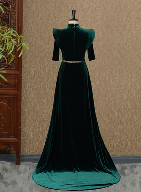 锦瑟年华单拖尾-（隆佳秀走秀旗袍112119）