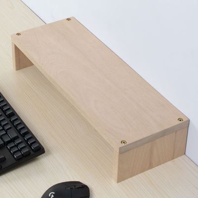 台式电脑显示器增高架实木屏幕垫高底座办公桌面收纳置物架子垫高