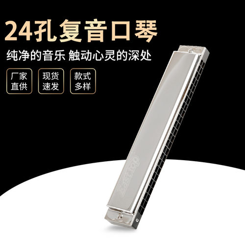 东方鼎口琴24孔复音口琴 学习类T2403 外贸跨境选品