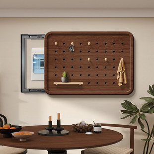 中古风电表箱装饰画复古洞洞板配电箱弱遮挡创意置物架电闸箱挂画