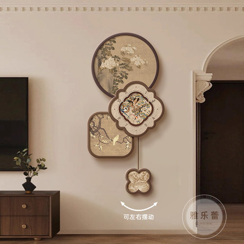 中古风电视背景墙装饰挂件宋代