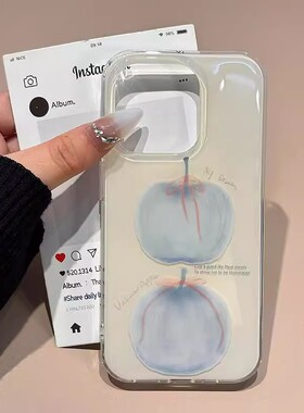AL适用苹果16promax手机壳新款潮牌iPhone15蓝色14plus双层苹果13pro全包防摔12高级感女款11创意唯美小众