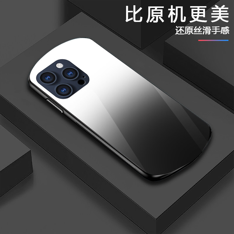 DZ适用VIVOx200手机壳新款x100Pro椭圆玻璃x90轻薄pro+全包x70防摔s18黑白渐变色s17简约时尚s
