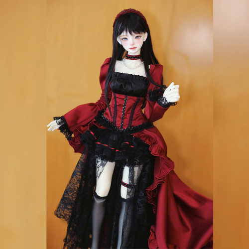 三分大三bjd前短后长娃衣缎面