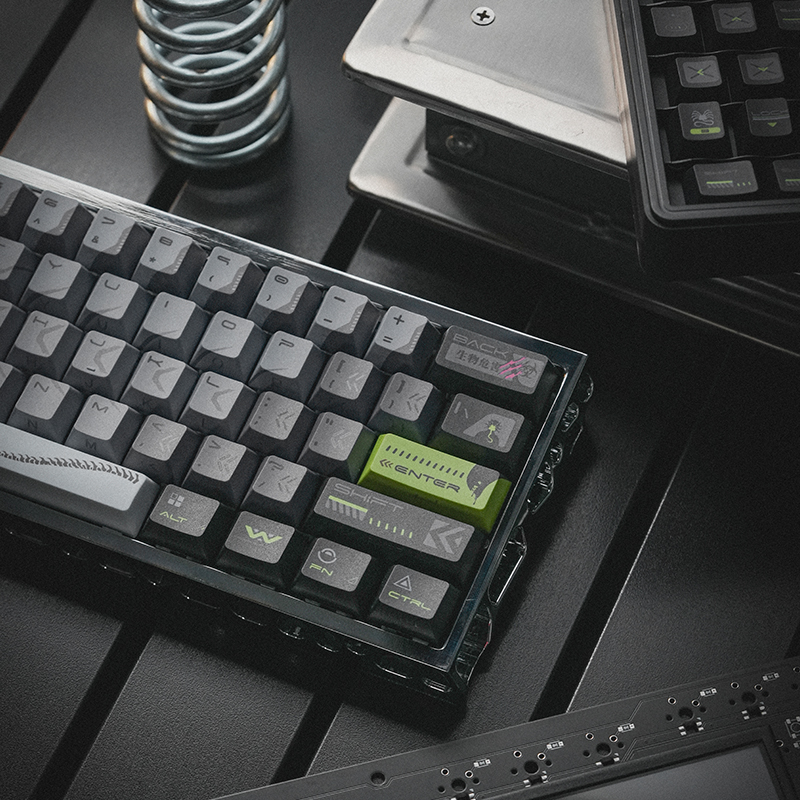 苍海月《异形》机械键盘透明键帽pbt客制化透光68魔导士rog