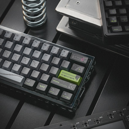 苍海月《异形》机械键盘透明键帽pbt客制化透光68魔导士rog