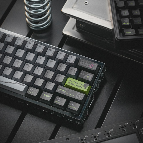 苍海月《异形》机械键盘透明键帽pbt客制化透光68魔导士rog