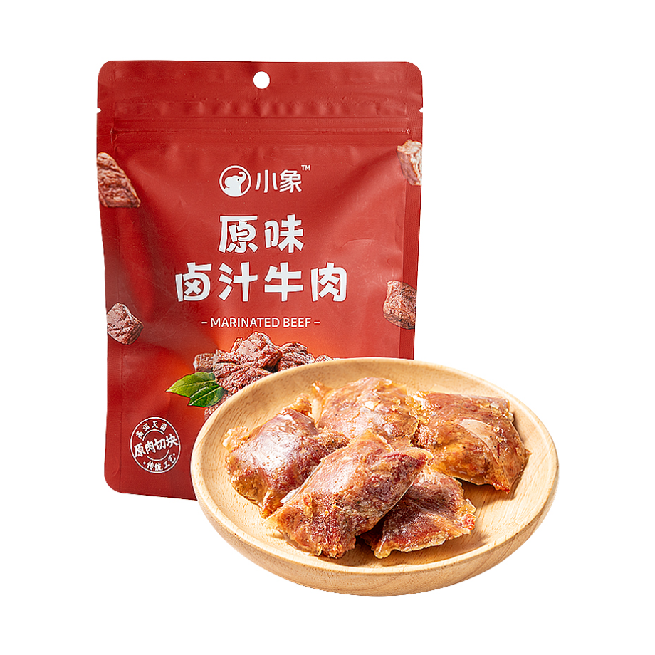 小象超市原味卤汁牛肉80g休闲零食小吃熟食即食零食