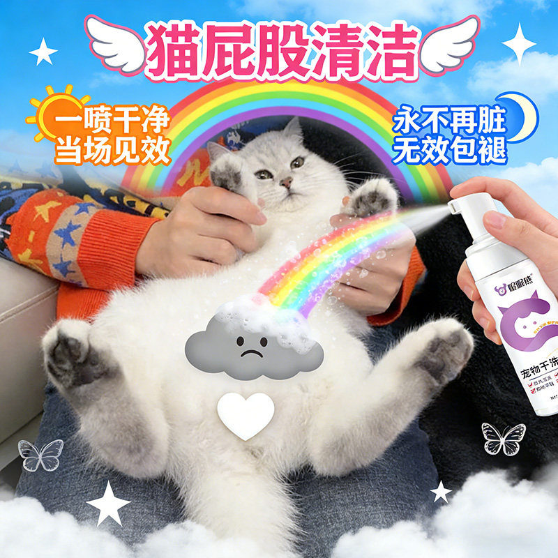 猫咪去黄美白干洗泡沫免洗慕斯泪痕眼屎油尾巴黑下巴专用清洁用品,宠物/宠物食品及用品,猫狗免洗清洁,淘宝优惠券,粉丝福利购,淘宝优惠卷