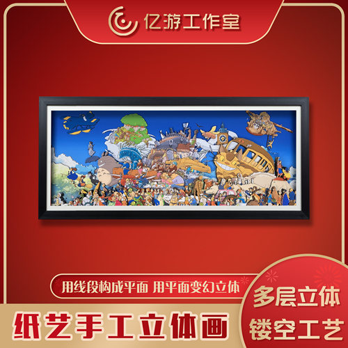 宫崎骏龙猫天空之城3D立体画
