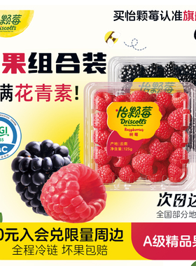【莓果组合】怡颗莓云南树莓黑莓新鲜高端热带水果应季云南鲜果