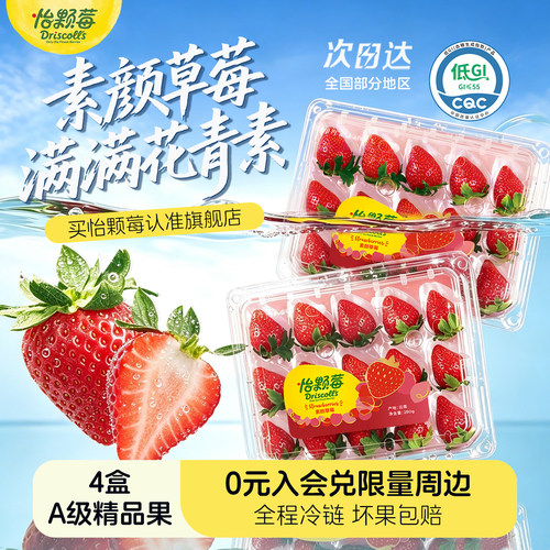 怡颗莓云南素颜草莓新鲜水果