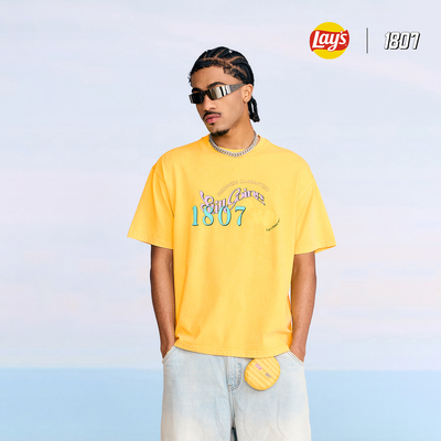 1807乐事联名印花水洗短袖T恤