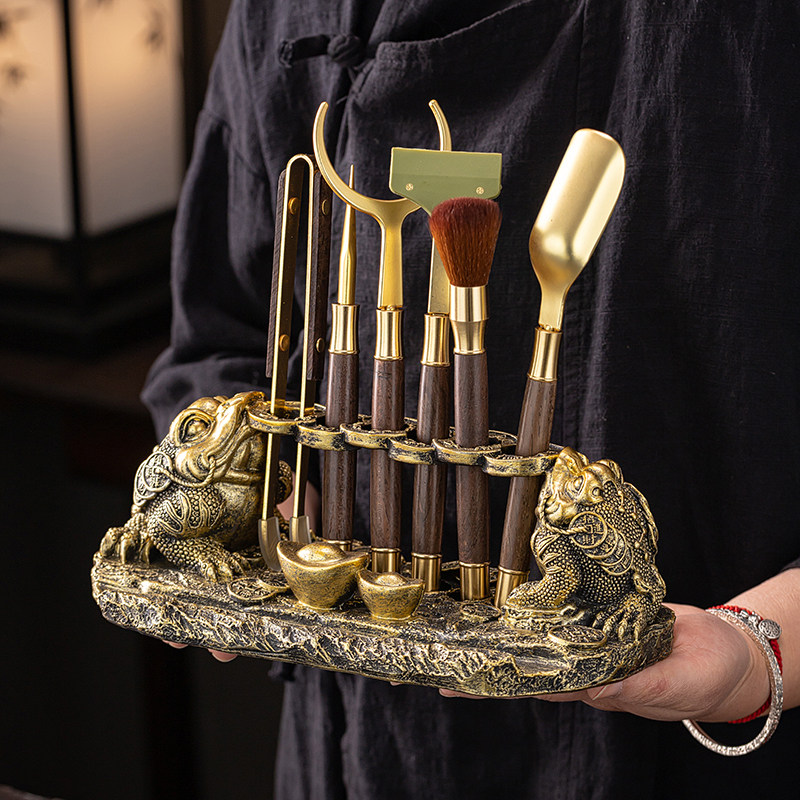 茶道六君子套装功夫茶具用品大全茶夹茶则茶刀茶杯架泡茶工具配件,餐饮具,茶道/零配,淘宝优惠券,粉丝福利购,淘宝优惠卷