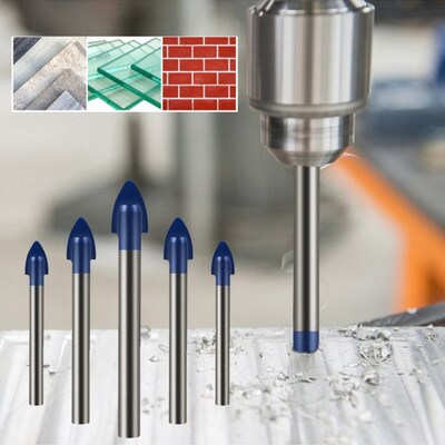 5pcs Triangular Drill Bit Glass Tile Cement Wall Perforation