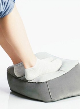 PVC Inflatable Footrest Pillow Portable Foot Rest Plush Pill