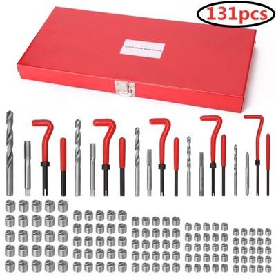131Pcs Damaged Thread Repair Kit Drill Tool Tap Die Combinat