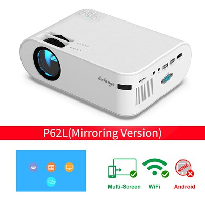 P62 Mini Projector, 720P 3000 Lumens LED Video Beamer Movie