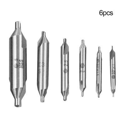 6pcs HSS Drill Bit Tap 1mm 1.5mm 2mm 2.5mm 3mm 4mm 5mm Centr